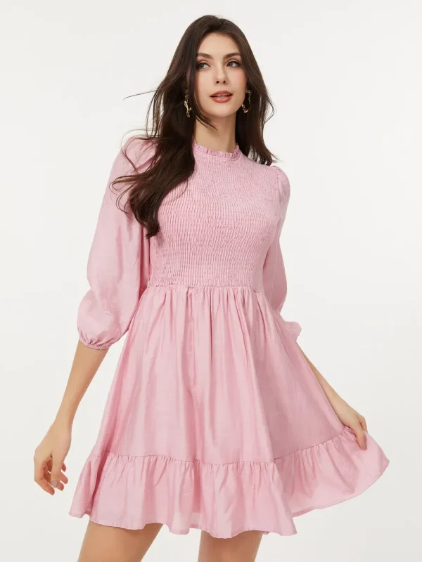 Ruffle A-Line Dress